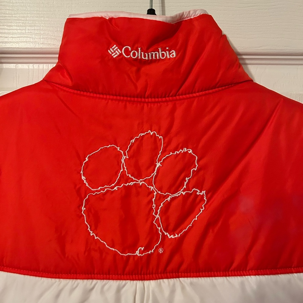 Columbia Reversible Clemson Medium Vibrant Puffer Vest- like NEW
